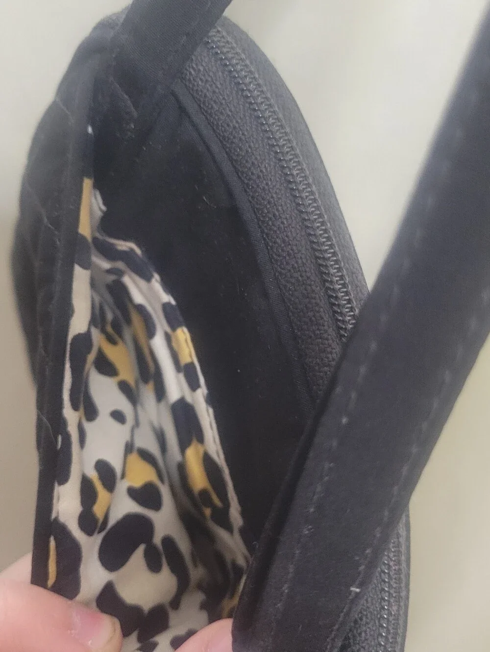 Vera Bradley Black Quilted Messenger Crossbody